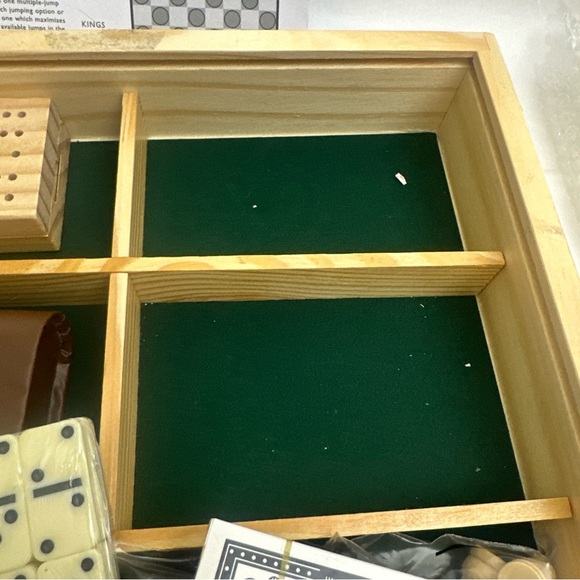 Wooden 6 in 1 Combination Game Set-Poker, Chess, Dominos, Backgammon & Cards - Picture 15 of 16